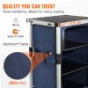 VEVOR Camping Kitchen Table, Pop-up Aluminum Portable Folding Cook Station w/ 3-Tier Storage Organizer, Side Pocket & Carrying Bag, Quick Installation