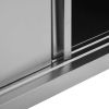 Kitchen Wall Cabinet with Sliding Doors 35.4"x15.7"x19.7" Stainless Steel