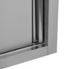 Kitchen Wall Cabinet with Sliding Doors 35.4"x15.7"x19.7" Stainless Steel