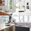 APPASO 2 Hole Kitchen Faucet with Pull Down Sprayer;  Stainless Steel Brushed Nickel Commercial Kitchen Sink Faucet with Side Single Handle