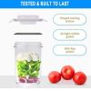 Kitchen Variety Set of 5 Pantry Organization Canisters with Lids, Marker and Labels Included