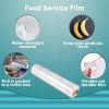 6 Rolls of Food Service Film 12" x 2000' with Cutter Box. PVC Food Wrap Film. Food Service Grade Film for Bakery; Deli; Restaurant; Kitchen. Commercia