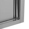 Kitchen Wall Cabinet with Sliding Doors 47.2"x15.7"x19.7" Stainless Steel