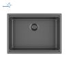 Aqucubic Gunmetal Black Handmade 304 Stainless Steel Undermount Kitchen Sink with Accessories and faucet