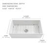 Lordear 33 Inch Farmhouse Sink White Ceramic Single Bowl Kitchen Sink Apron Front Sink