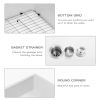 Lordear 33 Inch Farmhouse Sink White Ceramic Single Bowl Kitchen Sink Apron Front Sink